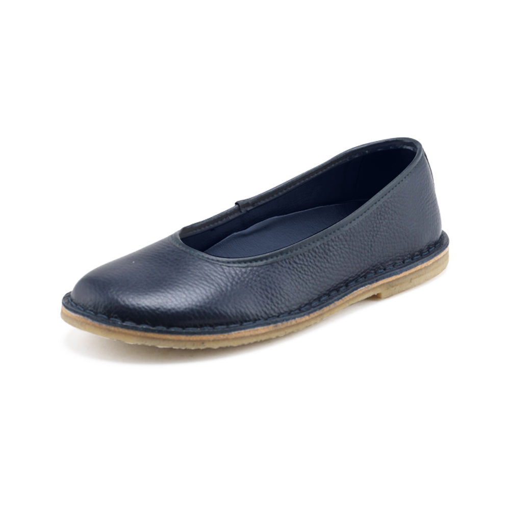 Sol Tumbled Leather Ballerina