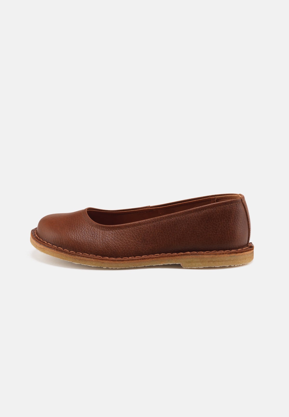 Sol Tumbled Leather Ballerina